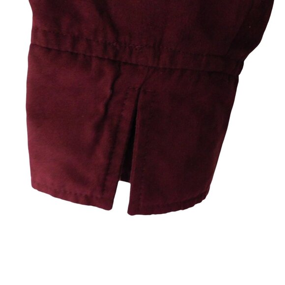 NEW Womens modest Midi Shirt Dress Burgundy Pintuck Button Front Size XL - Picture 4 of 7